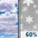 Monday: Partly Sunny then Light Snow Likely